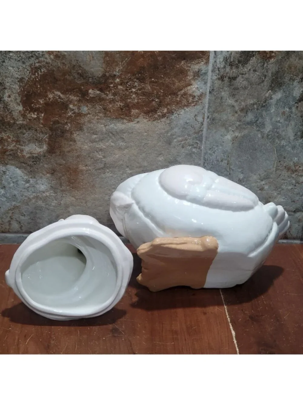 Vintage Large Mother Duck Goose Ceramic Cookie Jar